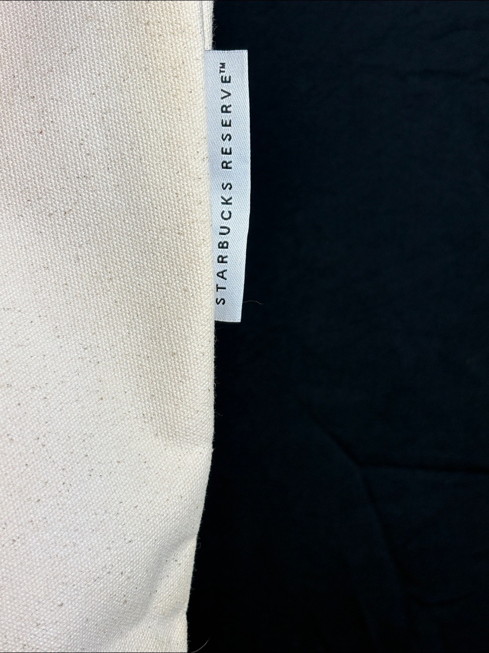 Starbucks Resurve OfficialCanvas Colorblock Tote Bag NWT Black Cream Gold Star - Picture 2 of 6